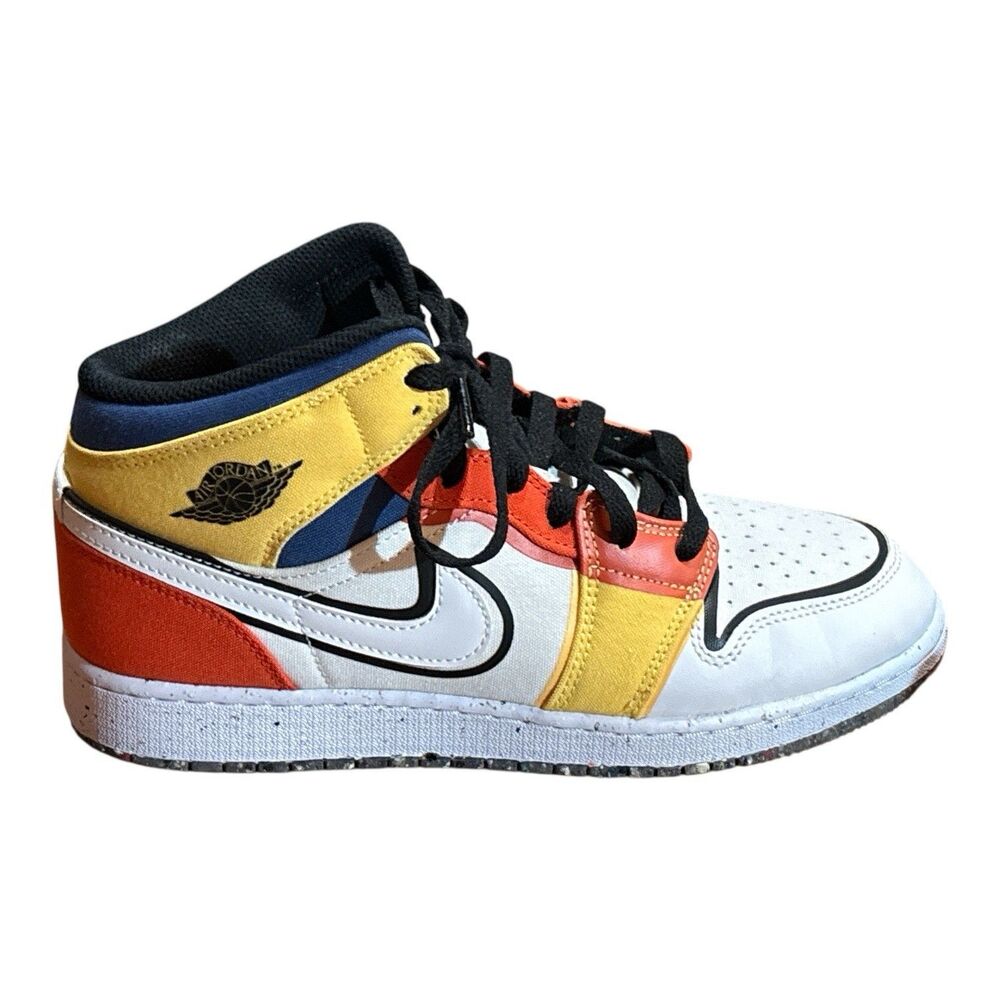 Nike Air Jordan Air Jordan 1 Mid SE GS Sneakers  DV1316-100 Size 7Y  Women’s 8.5 - Picture 4 of 16